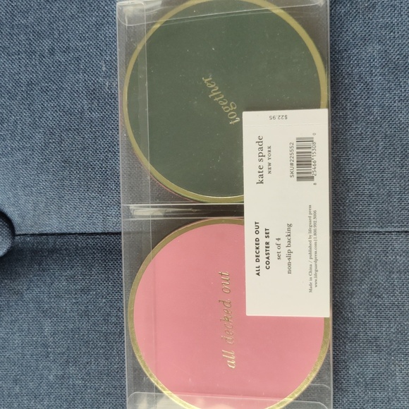 Kate Spade "All Decked Out" Coaster Set! - Picture 2 of 3